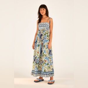 FARM Rio Tropical Blue and Green Maxi Dress